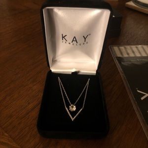 WHITE SAPPHIRE AND DIAMOND NECKLACE